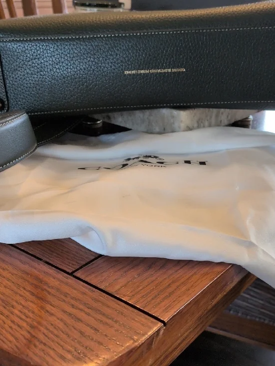 Coach Rogue 1941 Green RARE Pebbled Leather Briefcase with suede - Picture 10 of 10